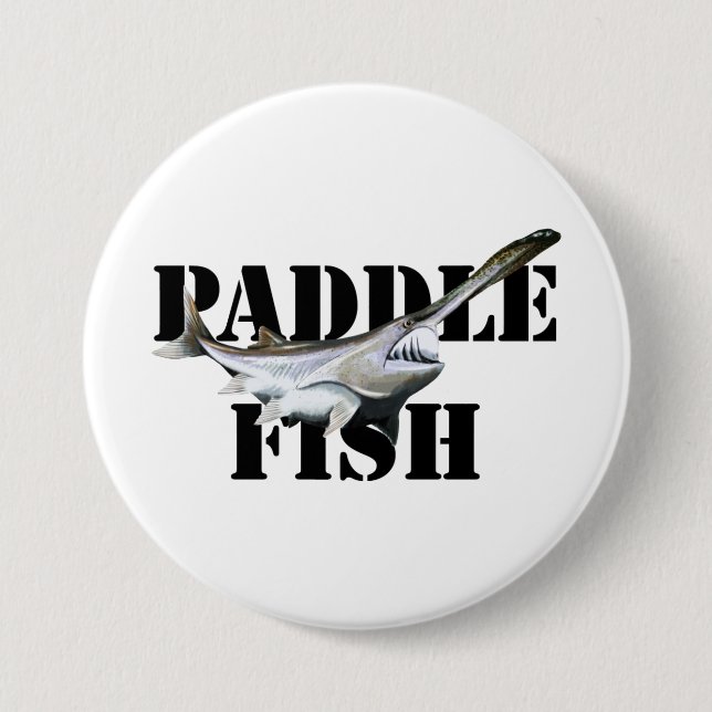 Paddlefish 7.5 Cm Round Badge (Front)