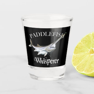 Paddlefish Whisperer Dark Shot Glass