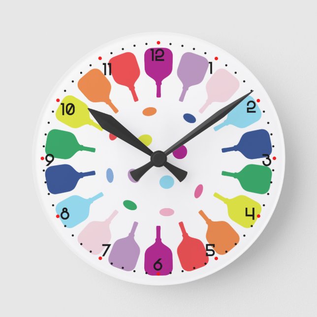 Paddlepalooza O’Clock Pickleball  Round Clock (Front)