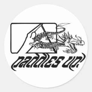 PADDLES UP! CLASSIC ROUND STICKER