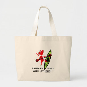 Paddles Well With Other Large Tote Bag