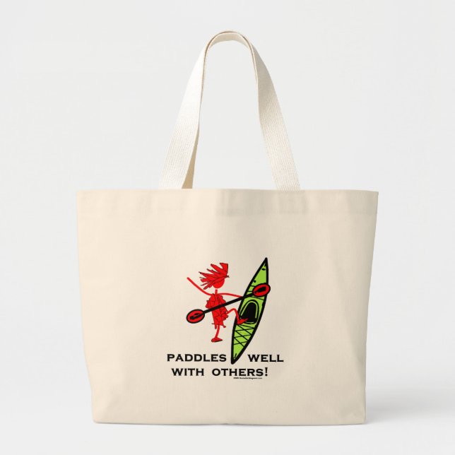 Paddles Well With Other Large Tote Bag (Front)
