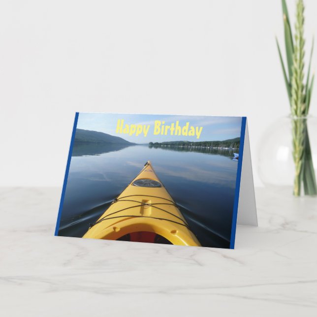 **PADDLING BY TO WISH YOU A HAPPY BIRTHDAY** CARD (Front)