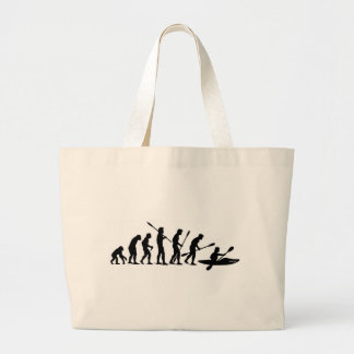 Paddling Evolution (kayak) Large Tote Bag
