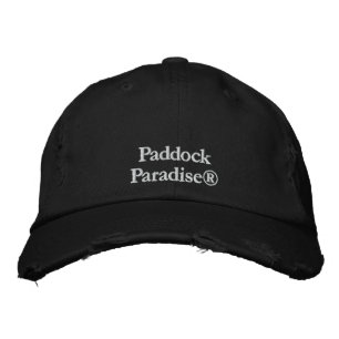 Paddock Paradise Personalised Adjustable BLACK hat