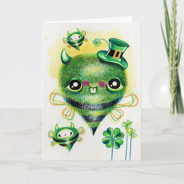 Paddy Bug St Patrick's Day Greeting Card (Front)