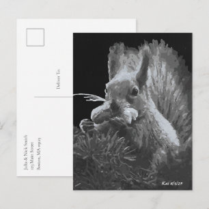 Paddy Cake, Squirrel Postcard