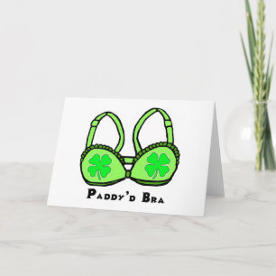 Paddy 'D Bra St. Patrick's Greeting Card