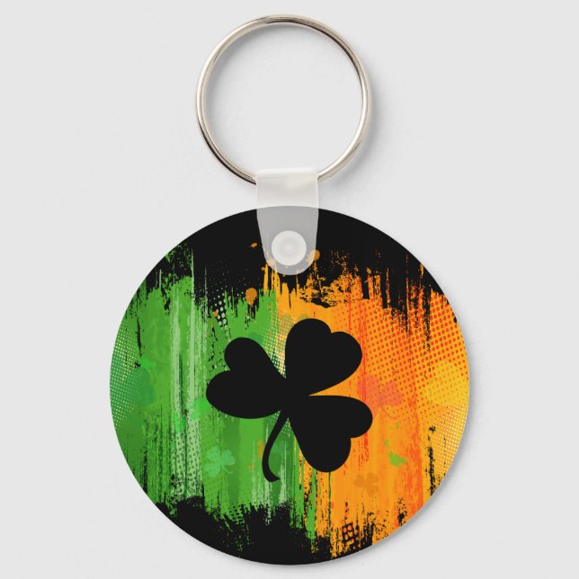 Paddy Ink Lucky Clovers dark keychain (Front)