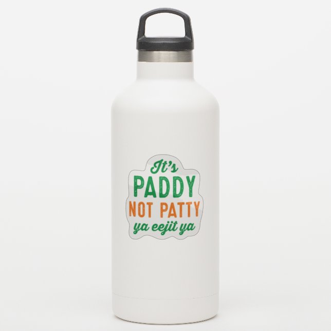 Paddy not Patty St. Patrick's Day funny (Waterbottle)