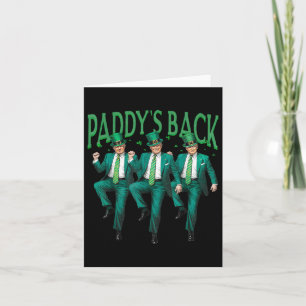 Paddys Back Dancing Trump St Patricks Day Irish Sh Card