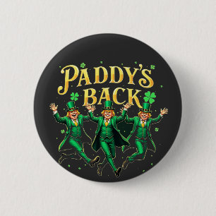 Paddy's Back Funny St Patrick's Day Trump Support 6 Cm Round Badge