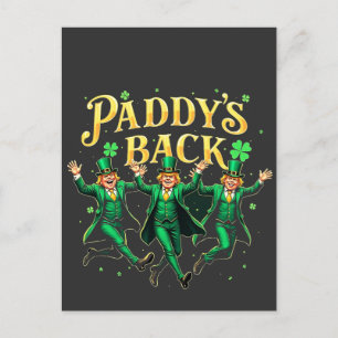 Paddy's Back Funny St Patrick's Day Trump Support Announcement Postcard