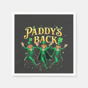 Paddy's Back Funny St Patrick's Day Trump Support  Napkin