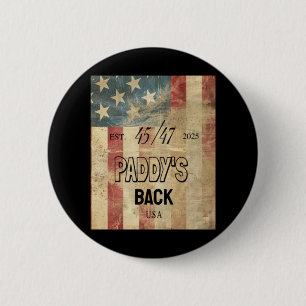 Paddy's Back Funny Trump2 6 Cm Round Badge