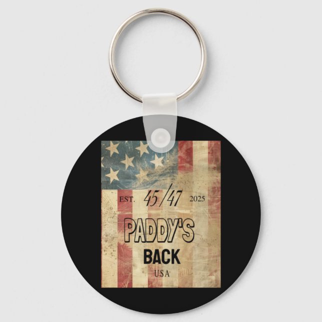 Paddy's Back Funny Trump2  Key Ring (Front)