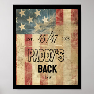 Paddy's Back Funny Trump2  Poster