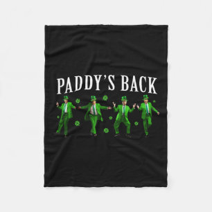 Paddy's Back Funny Trump St Patricks Day Irish Sha Fleece Blanket