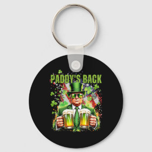 Paddy's Back Funny Trump St Patricks Day Irish Sha Key Ring