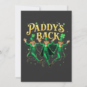 Paddy's Back St Patrick's Day Trump Dancing Holiday Card