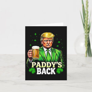 Paddy's Back Trump Beer Shamrock St Patricks Day L Card