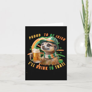 Paddy's Day Proud To Be Irish Sticker Card