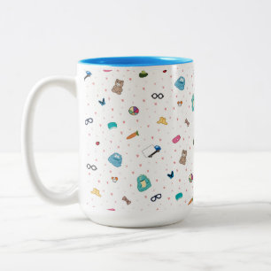 Paddy's favourites cuppa  - art by Irina Kolb Two-Tone Coffee Mug