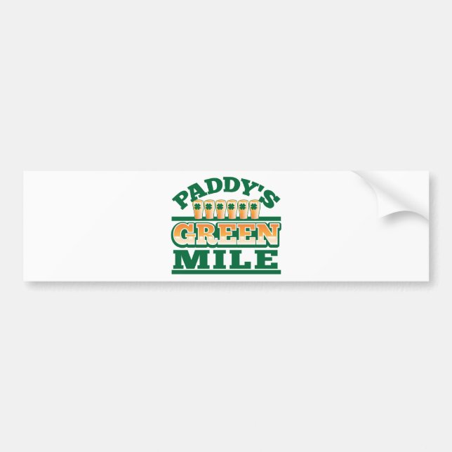 Paddy's GREEN MILE from The Beer Shop Bumper Sticker (Front)