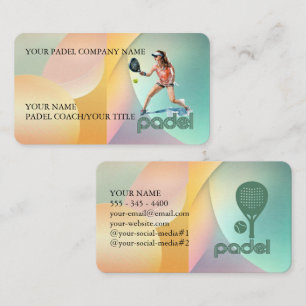 Padel Business Card - Vibrant Padel Style 3