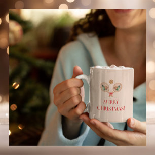 Padel Christmas Mug - A Festive Padel Motif