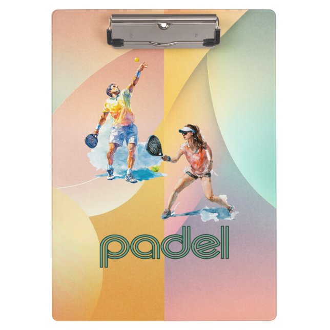Padel Clipboard – Vibrant Padel Style (Front)