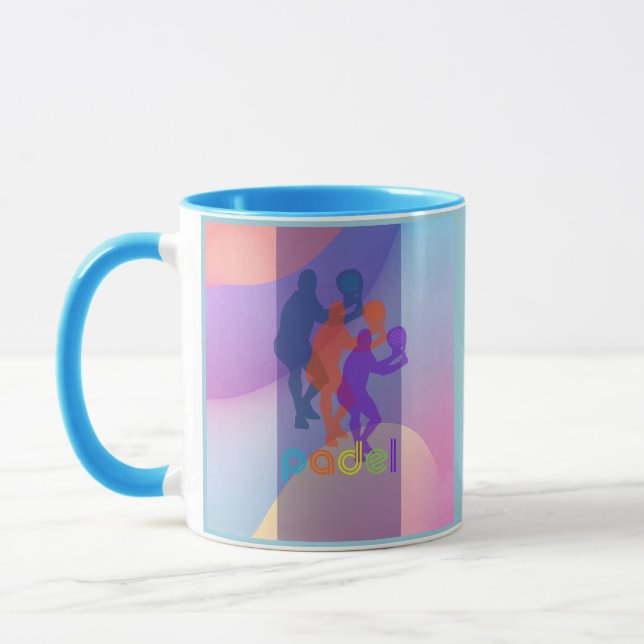 PADEL COFFEE MUG– VIBRANT STYLE for HIM BRIGHTS Mug (Left)