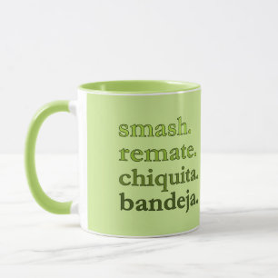 PADEL COFFEE MUG – WORD VIBES – LIME GREEN