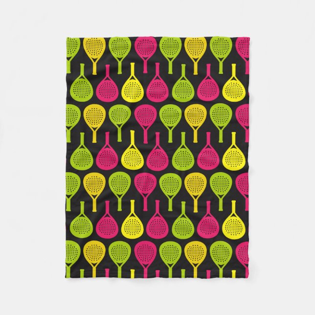 Padel Glow & Throw Fleece Blanket (Front)