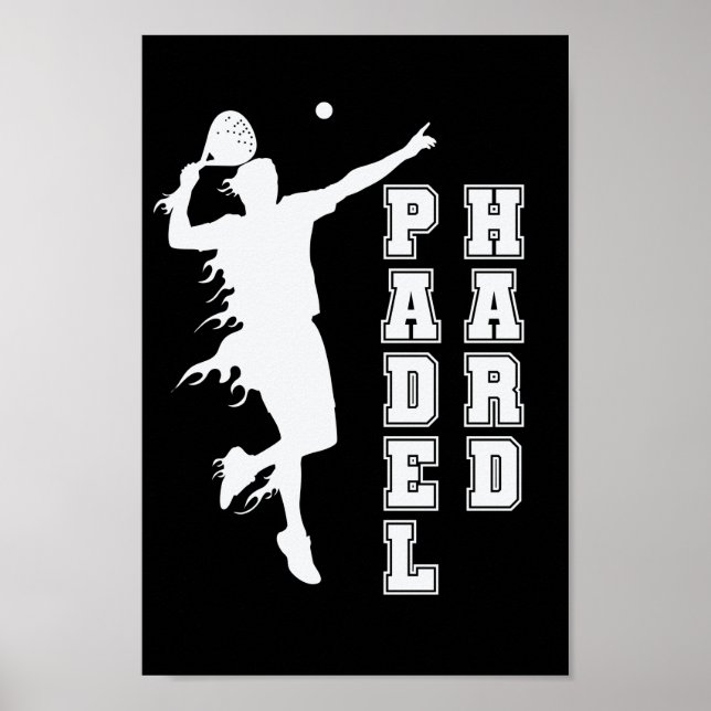 Padel Hard Tennis Sport und Ball Poster (Front)