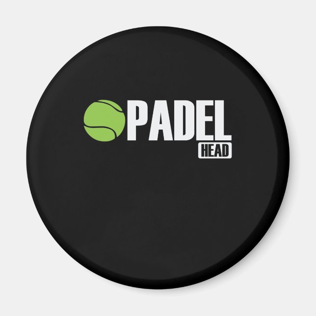 Padel Head Tennis Sport und Ball Magnet (Front)