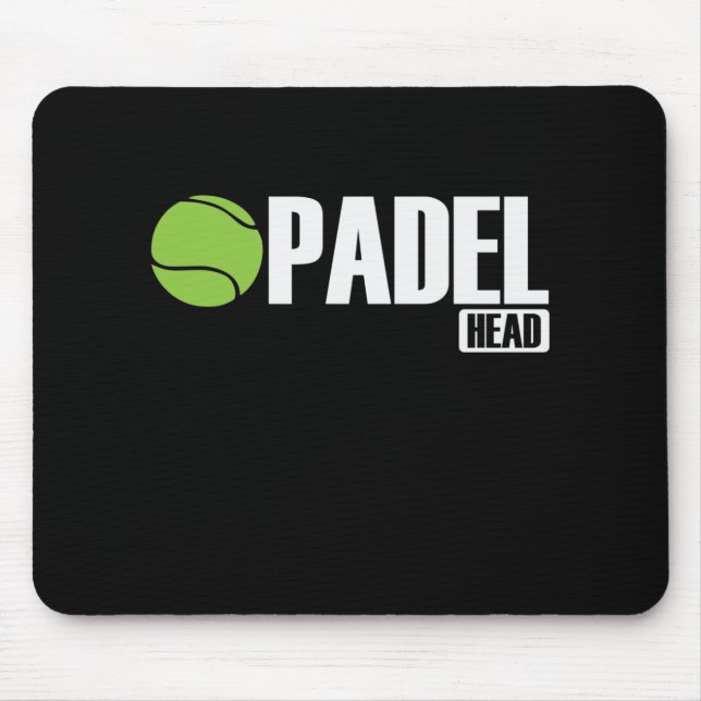 Padel Head Tennis Sport und Ball Mouse Pad (Front)
