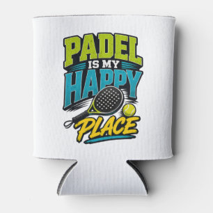 Padel Is My Happy Place Retro Sports Can Cooler
