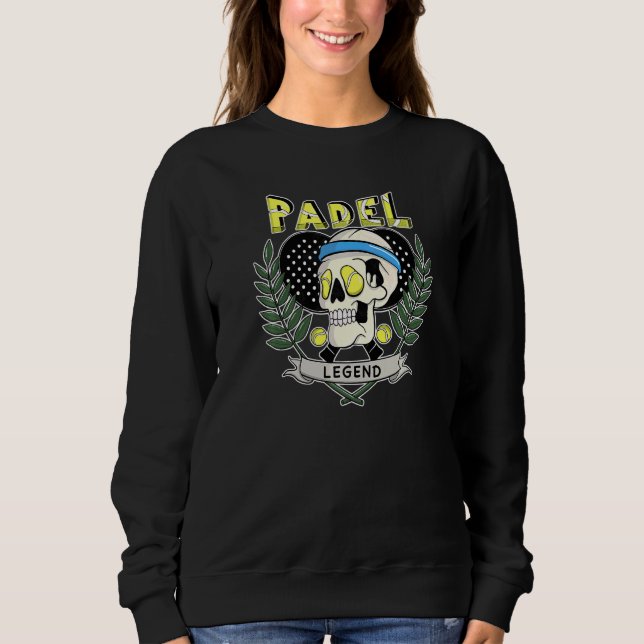 Padel legend head with padel tennis balls as eyes sweatshirt (Front)