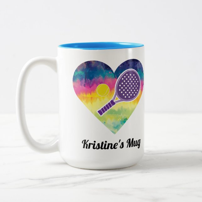 Padel Lover Two-Tone Coffee Mug (Left)