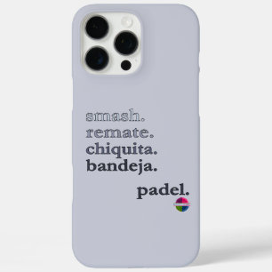 Padel Phone Case-Personalize Word Vibe Black Grey iPhone 16 Pro Max Case