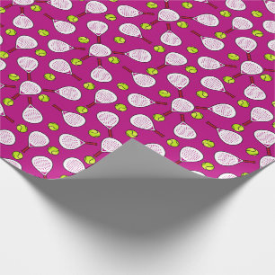 🎾Padel Rally Wrap hot pink Wrapping Paper