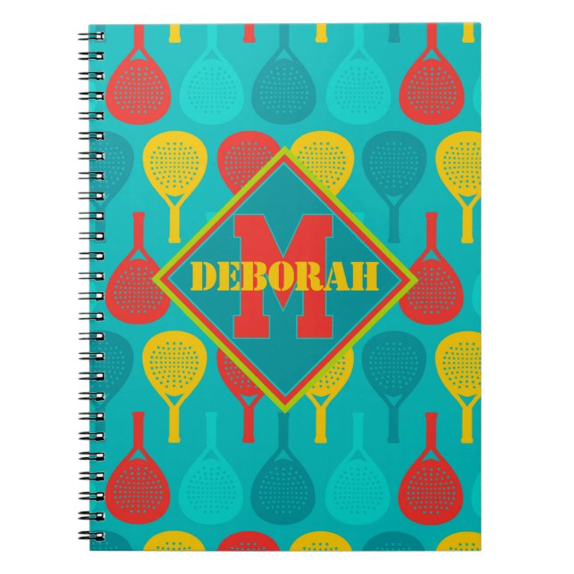 Padel Smash Notes with monogram Notebook (Front)