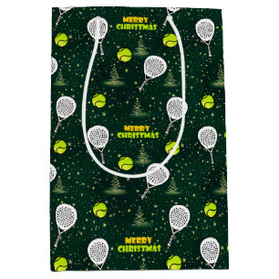 Padel Smashing Christmas Wrap Medium Gift Bag