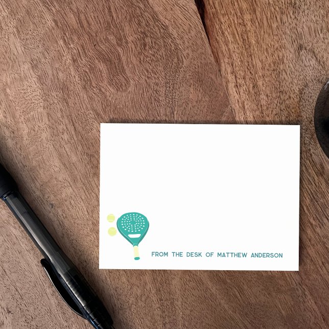 Padel Tennis Racket and Balls Personalised Post-it Notes (Creator Uploaded)