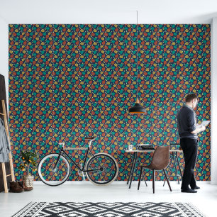 Padel Tennis Rackets and Balls Patterned Wallpaper