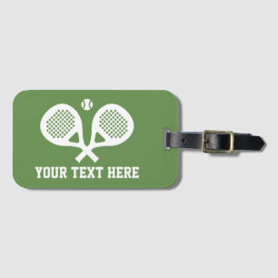 Padel Tennis travel luggage tag for suitcase & bag