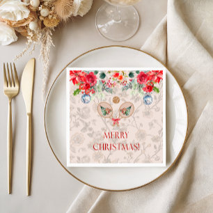 Padel Themed Napkins – Festive Racquet Motif