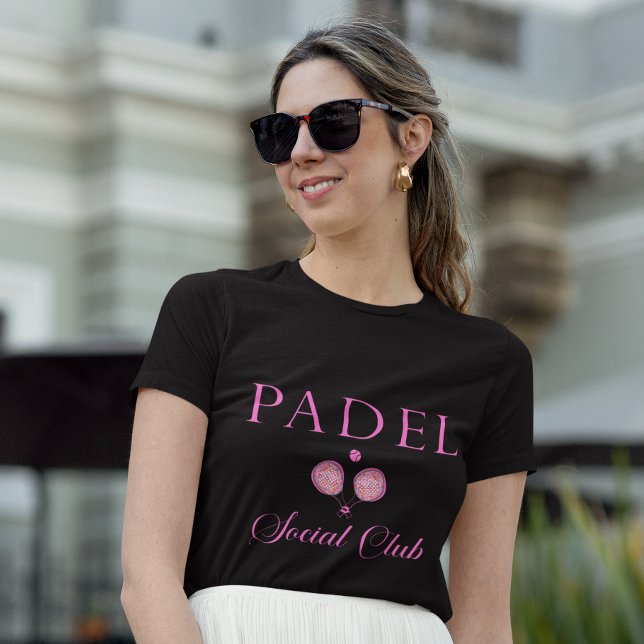 Padel Women’s T-Shirt-Social Club Black & Pink T-Shirt (Creator Uploaded)
