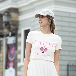Padel Women’s T-Shirt & Social Club Emblem in Pink